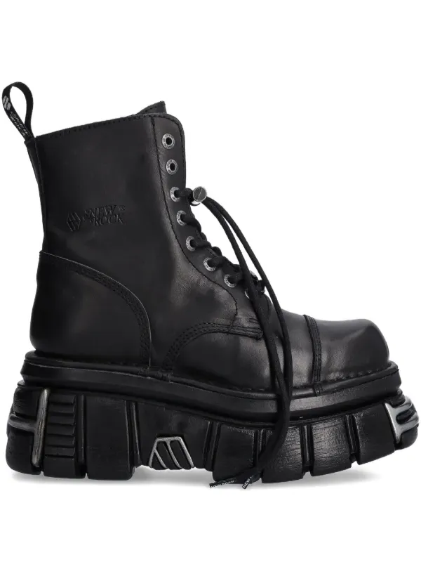 NEW ROCK Metallic M-NEWMILI083-S37 プラットフォーム ブーツ