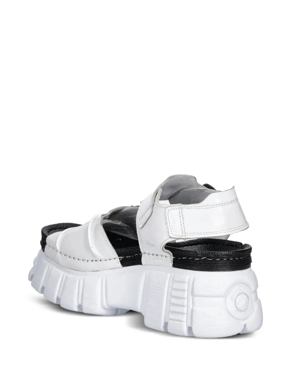 NEW ROCK buckle-detail platform sandals White