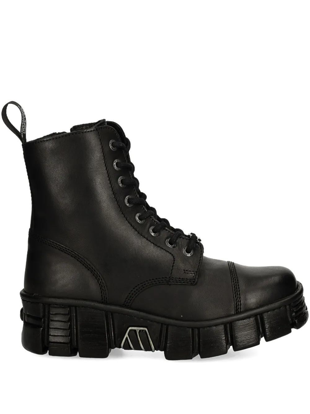 NEW ROCK 70 mm veterlaarzen met plateauzool Zwart