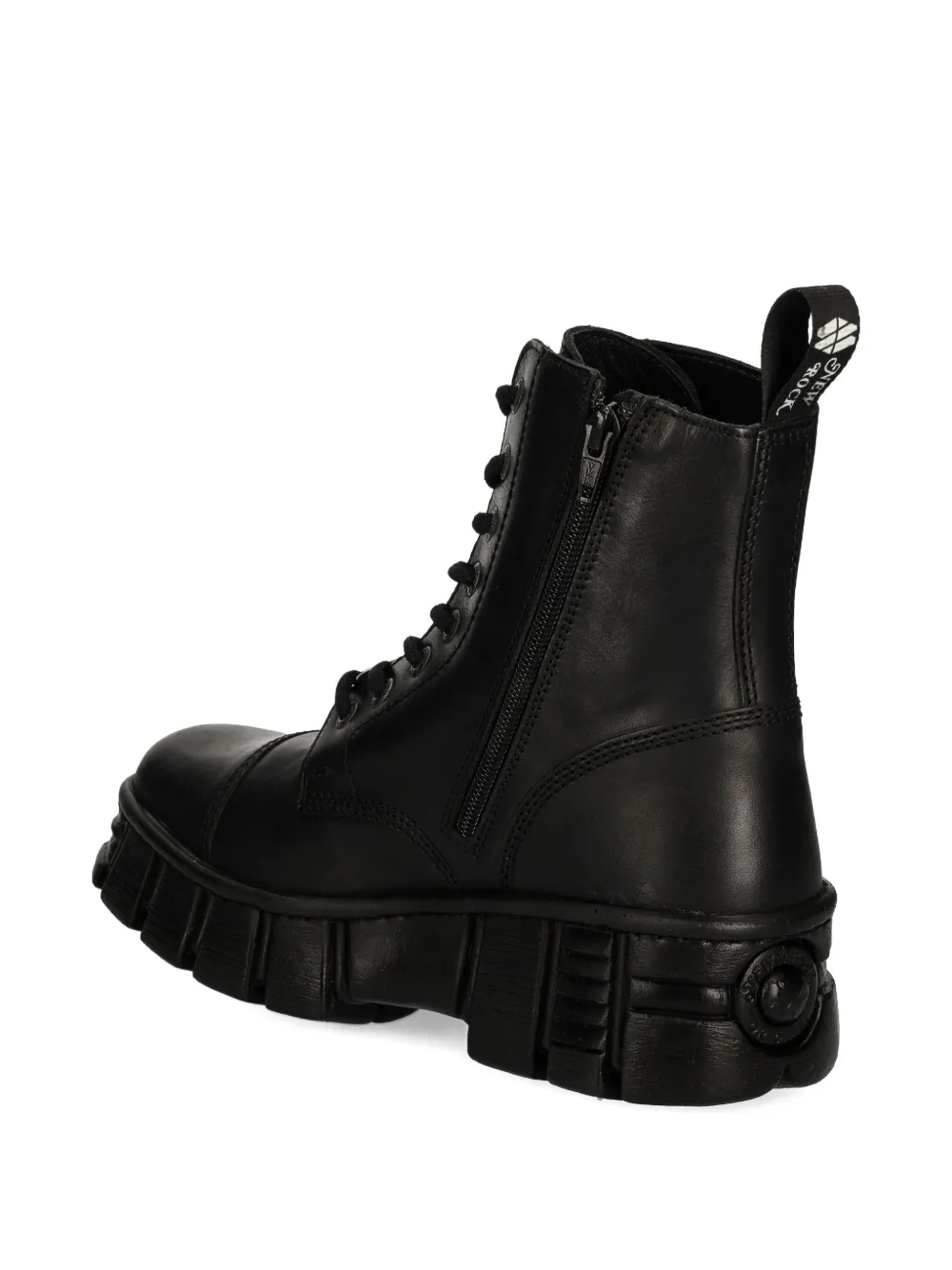 NEW ROCK 70 mm veterlaarzen met plateauzool Zwart