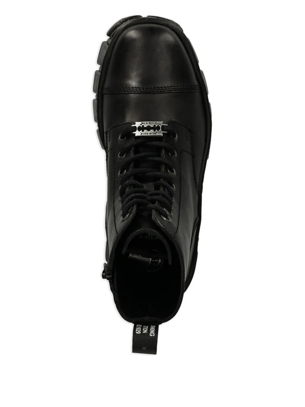 NEW ROCK 70 mm veterlaarzen met plateauzool Zwart