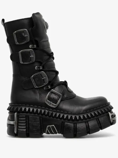 NEW ROCK 80mm buckle platform boots