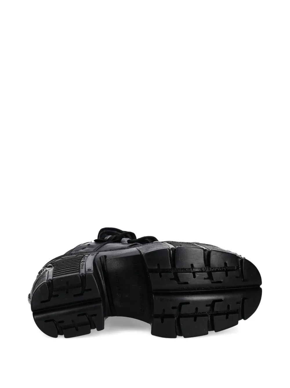 NEW ROCK 120mm M-TM106-C2 buckle-strap platform boots Zwart