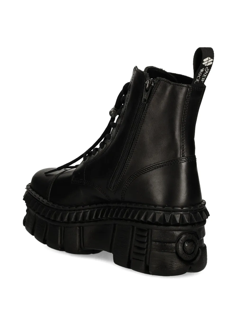 NEW ROCK lace-up platform boots Black