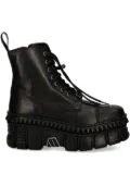 NEW ROCK lace-up platform boots - Black