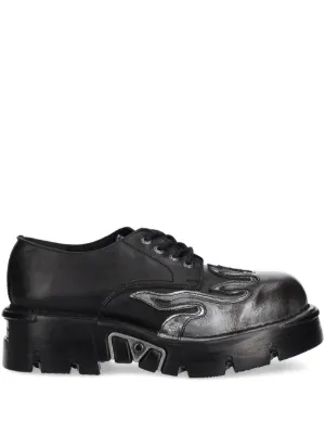 New Rock Metallic M-MILI084N-S5 – Stivali Platform Unisex In Pelle, Tacco 7 Cm - 3