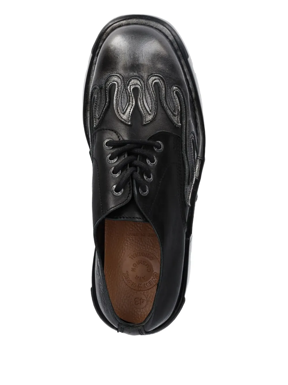 NEW ROCK flame-detail platform shoes Black