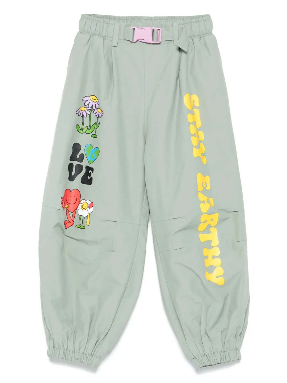 Stella McCartney Kids Broek met grafische print Groen