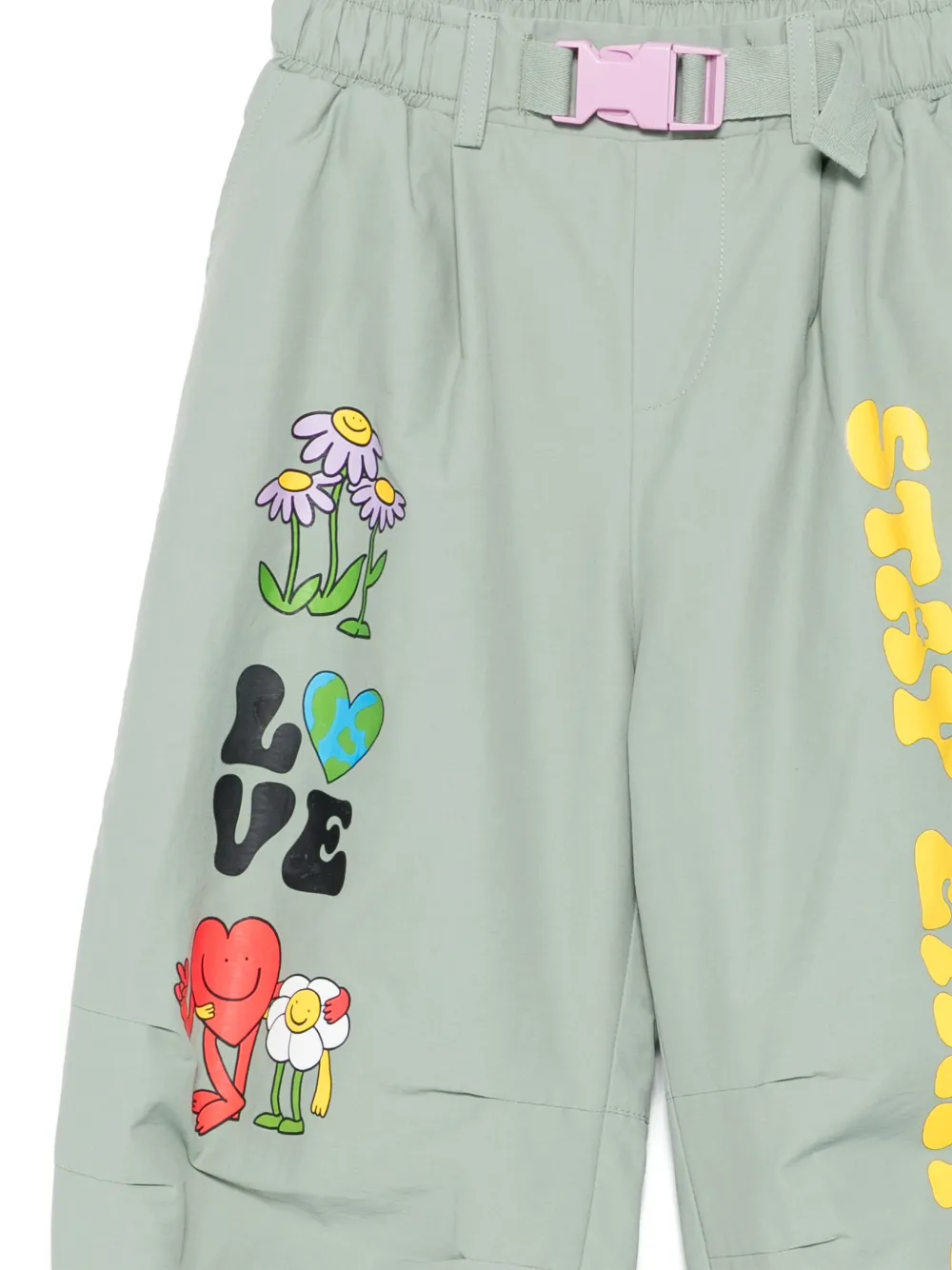 Stella McCartney Kids Broek met grafische print Groen
