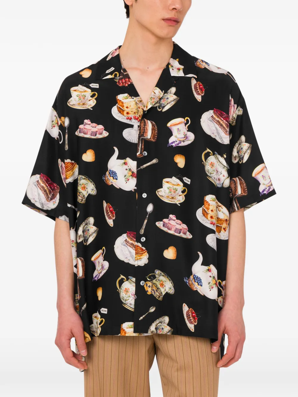 Moschino Overhemd met print Zwart