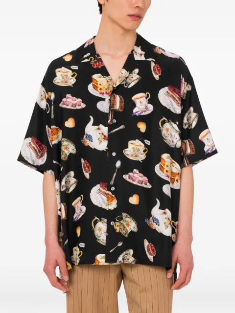 Moschino printed silk shirt