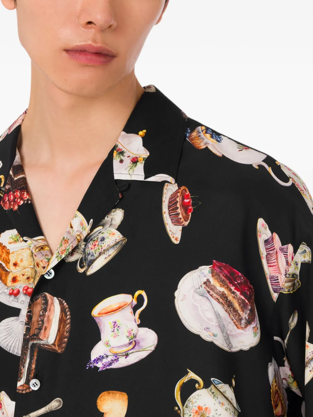 Moschino Overhemd met print Zwart