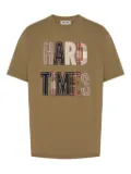 Moschino slogan print-print cotton T-shirt - Green