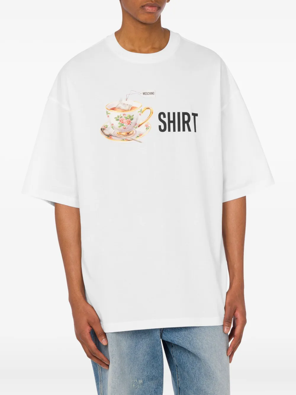 Moschino T-shirt met grafische print Wit
