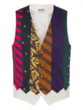 Moschino patchwork waistcoat - Blue