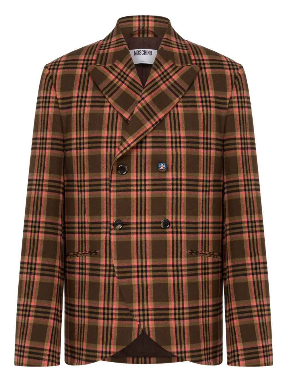 Moschino blazer croisé à carreaux | marron | Image 1
