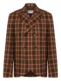 Moschino double-breasted checked blazer - Brown