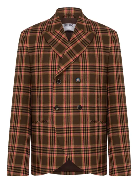 Moschino double-breasted checked blazer