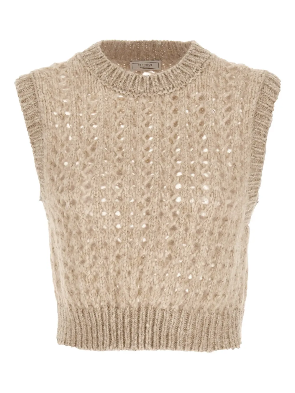 Peserico open-knit vest | Neutrals | Image 1