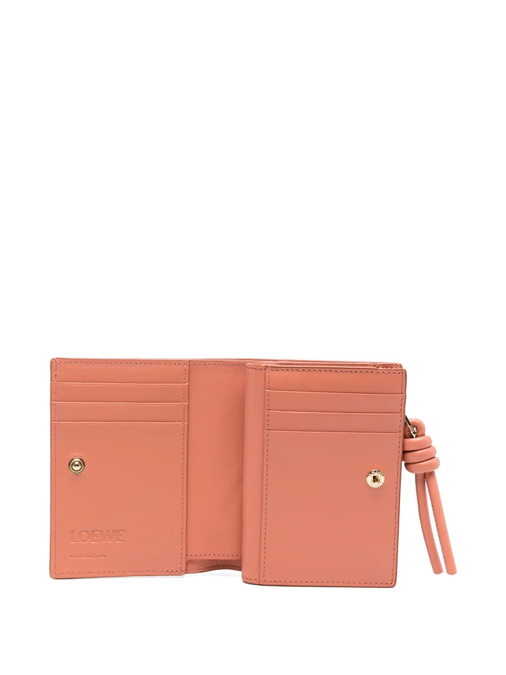 Loewe Knotted Calfskin Wallet In Pink