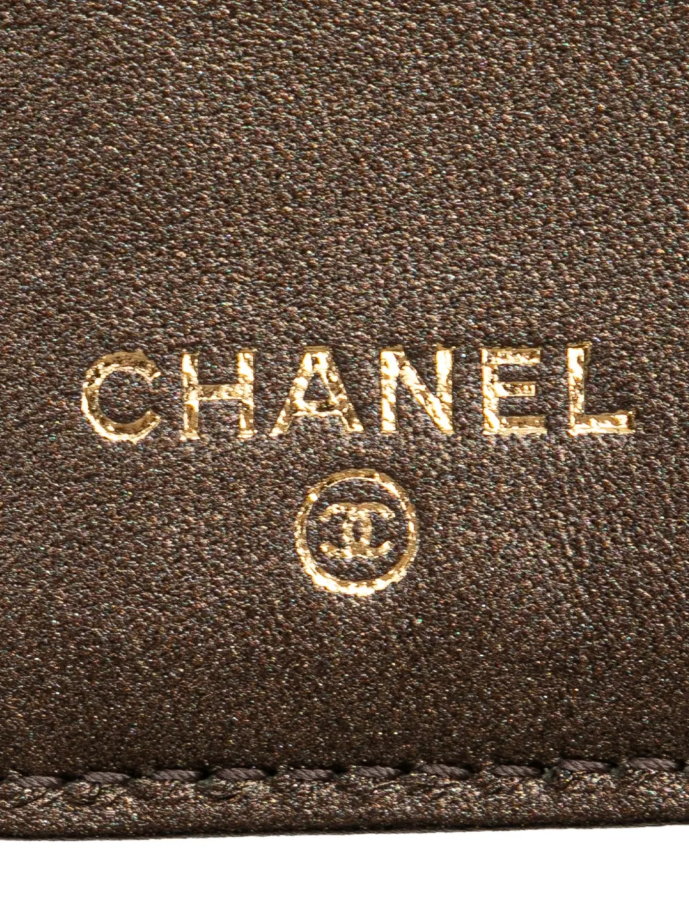Pre-owned Chanel 2013-2014 Embossed Lambskin Cc Camellia Bifold Wallet Long Wallets