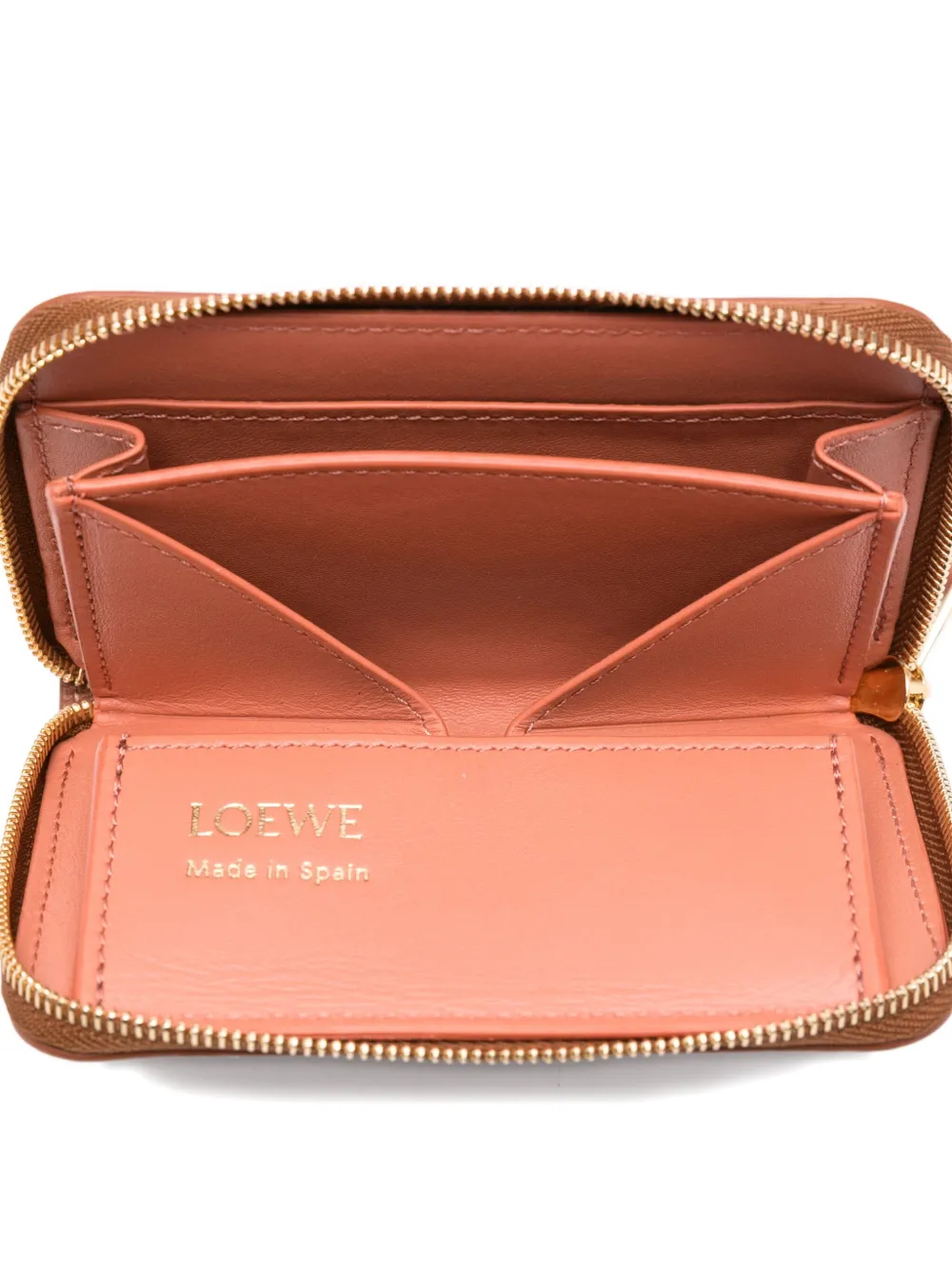LOEWE Portemonnee met rits en geknoopt detail Bruin