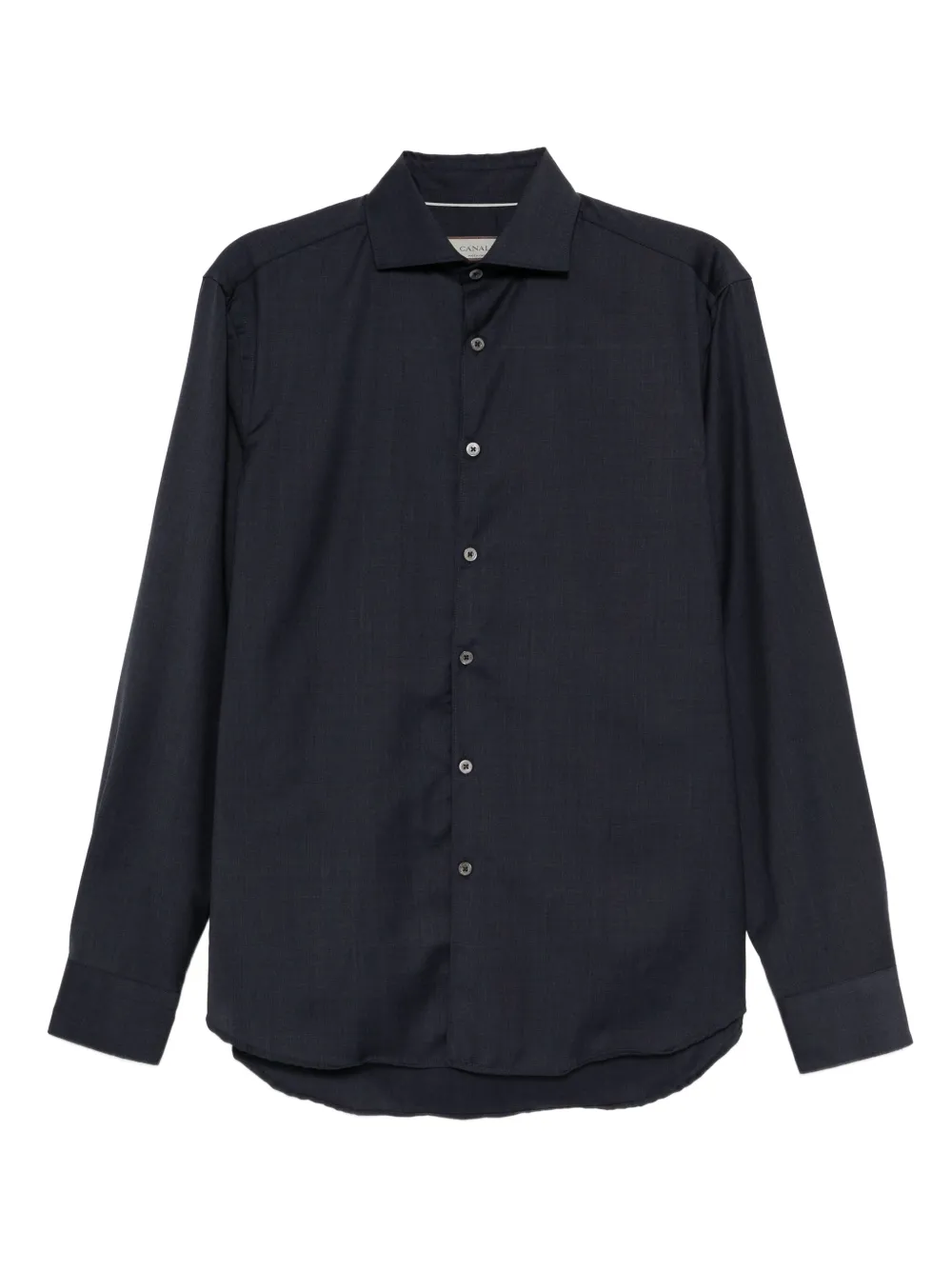 Canali Oxford wollen overhemd Blauw