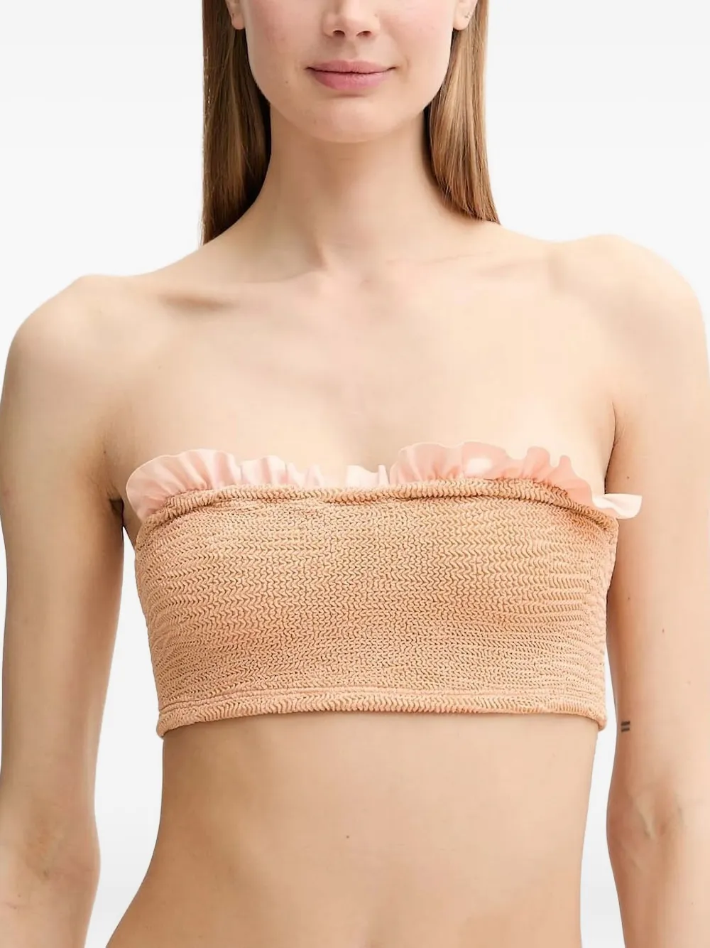 Paramidonna Kylie Ruffled Bikini In Neutral
