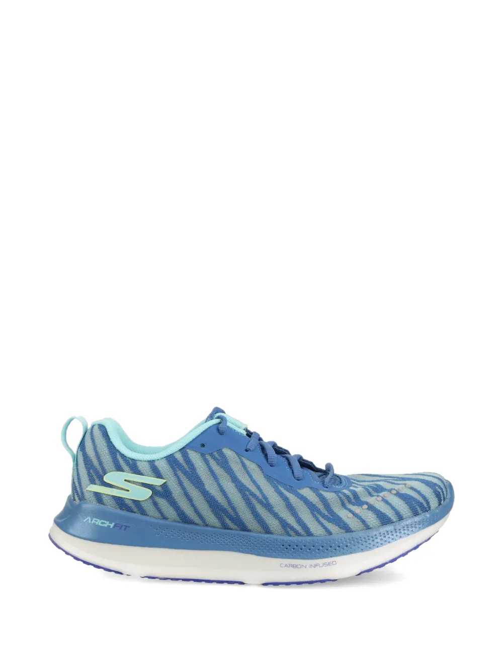 Skechers Go Run Razor Excess 2 zebra-stripe sneakers Blauw