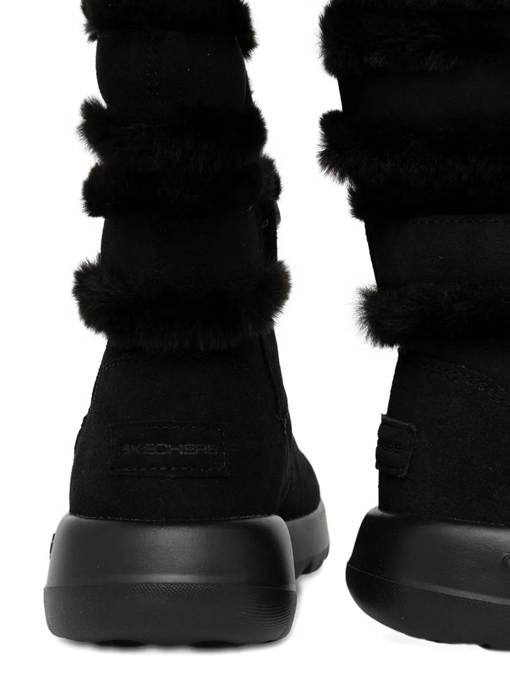 Skechers Lace-up Faux-fur Trimmed Boots