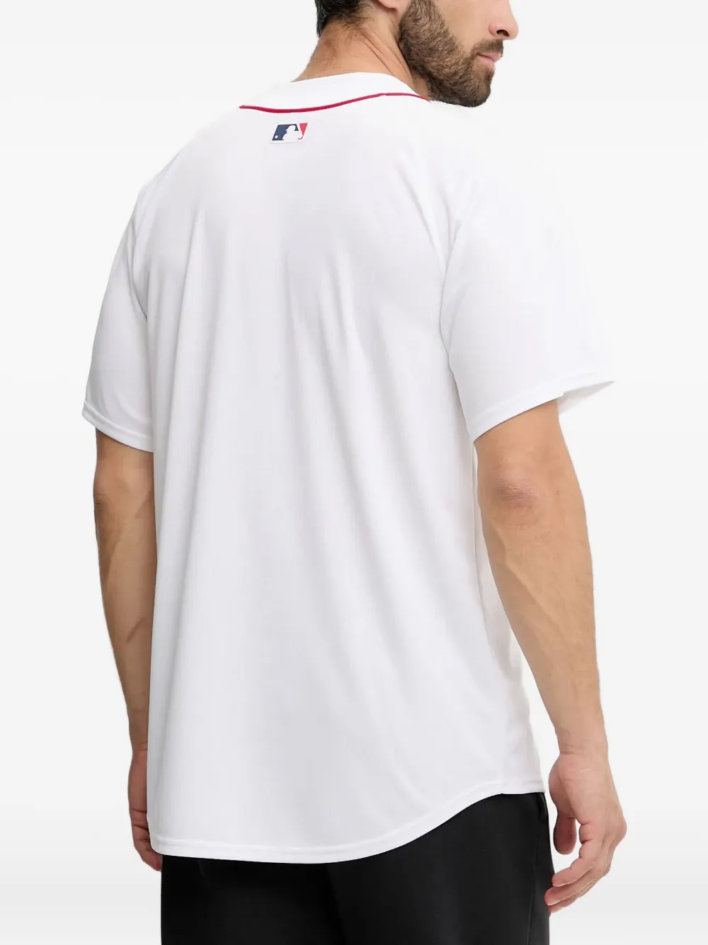 Nike X Boston Red Sox Button-down Baseball Shirt In White