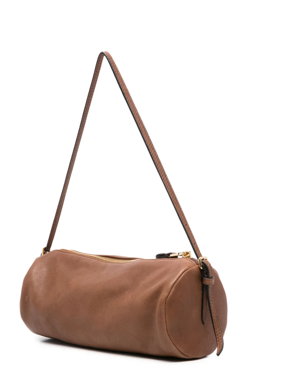 Miu logo-embossed shoulder bag Bruin
