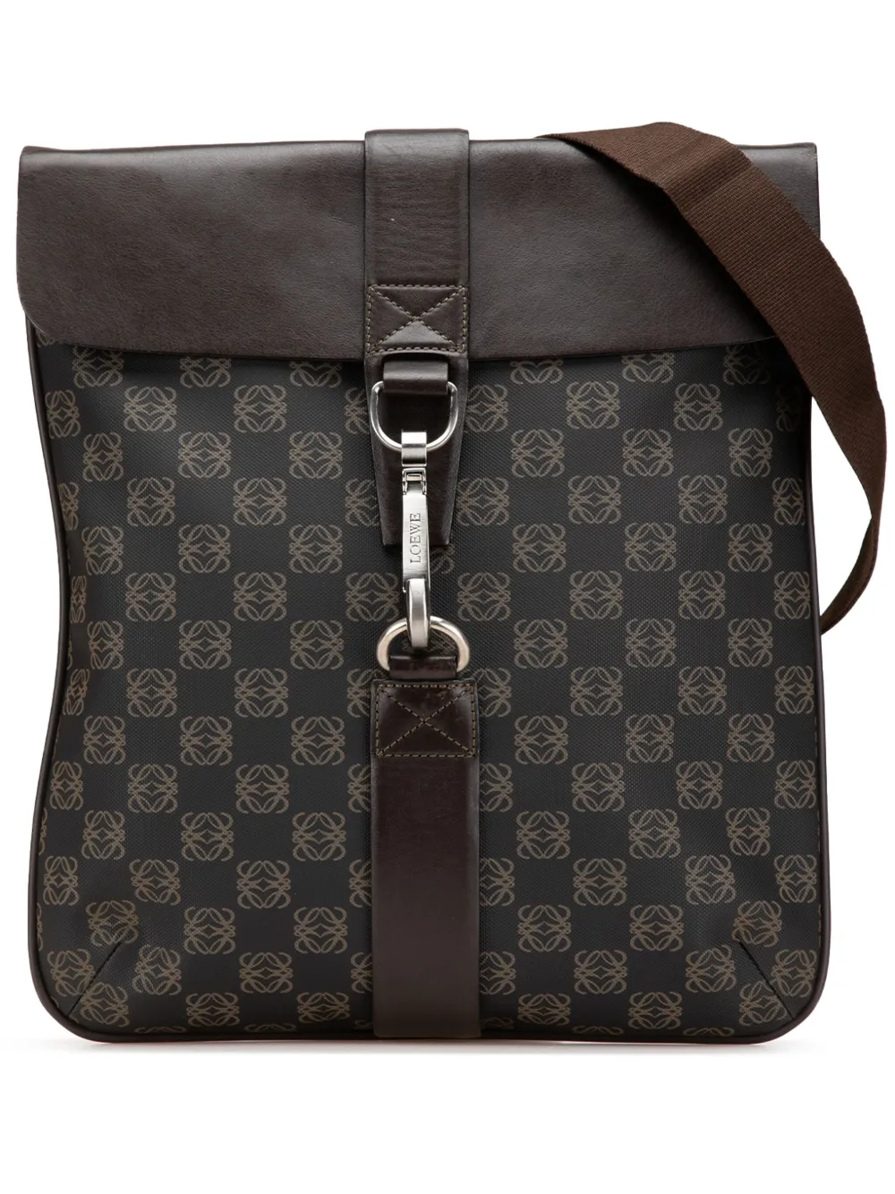 Pre-owned Loewe 2006 Anagram Coated Canvas Crossbody Bag