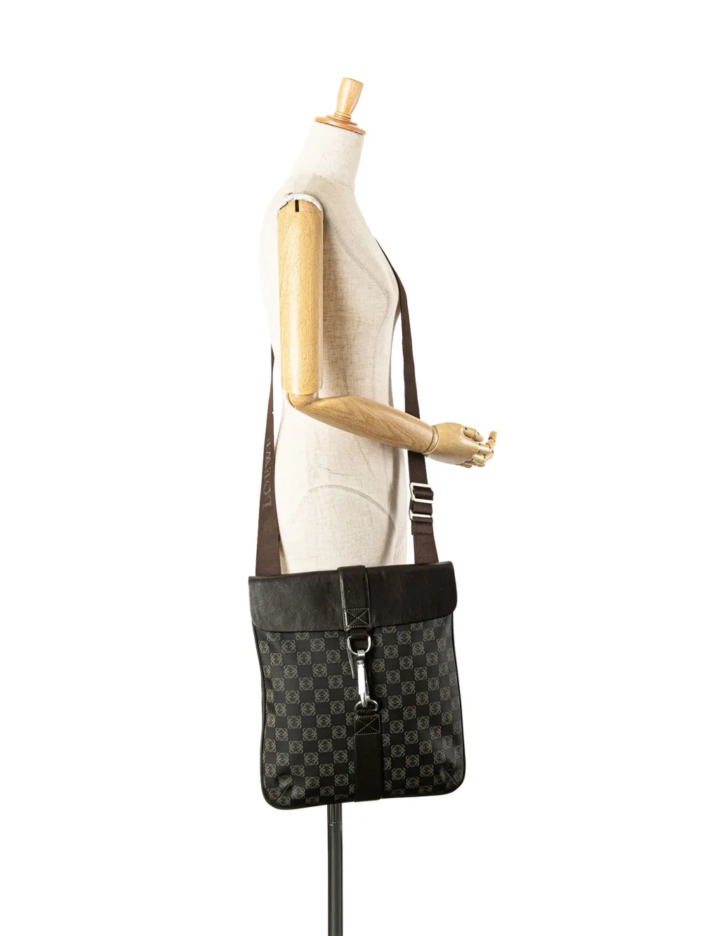 Pre-owned Loewe 2006 Anagram Coated Canvas Crossbody Bag