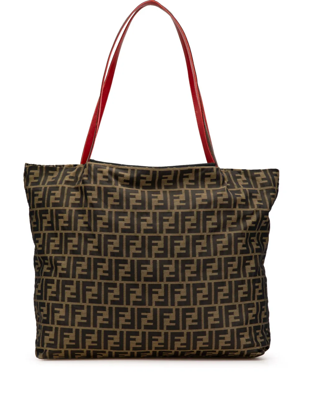 Fendi Pre-Owned 2000-2024 Zucca Canvas Leopard Print Reversible Shopping tote bag | Brown | Image 1