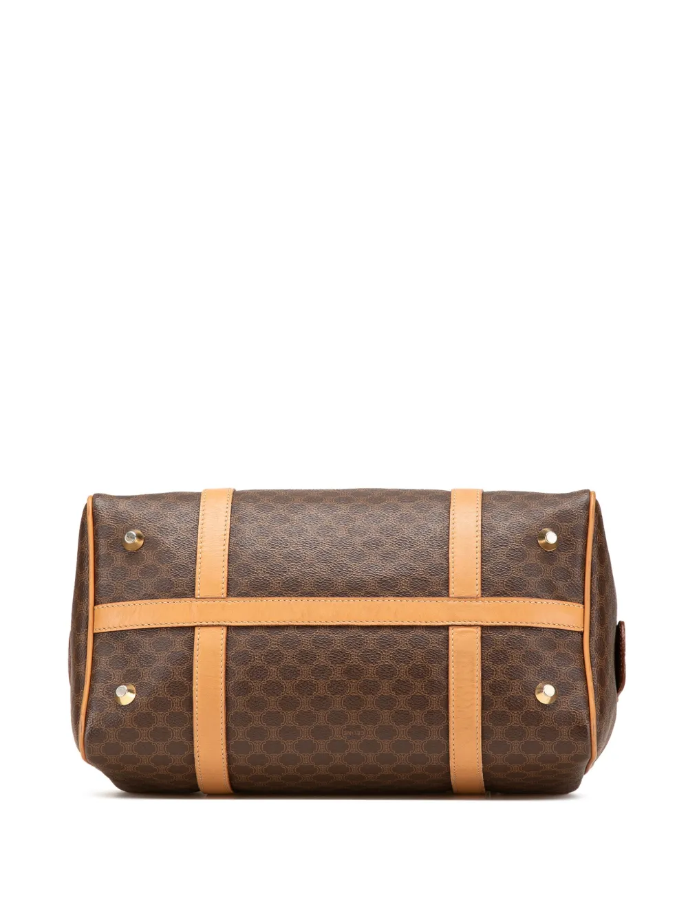 Pre-owned Celine 2012 Macadam Coated Canvas Boston Bag