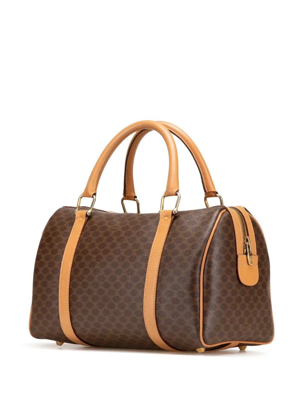 Pre-owned Celine 2012 Macadam Coated Canvas Boston Bag