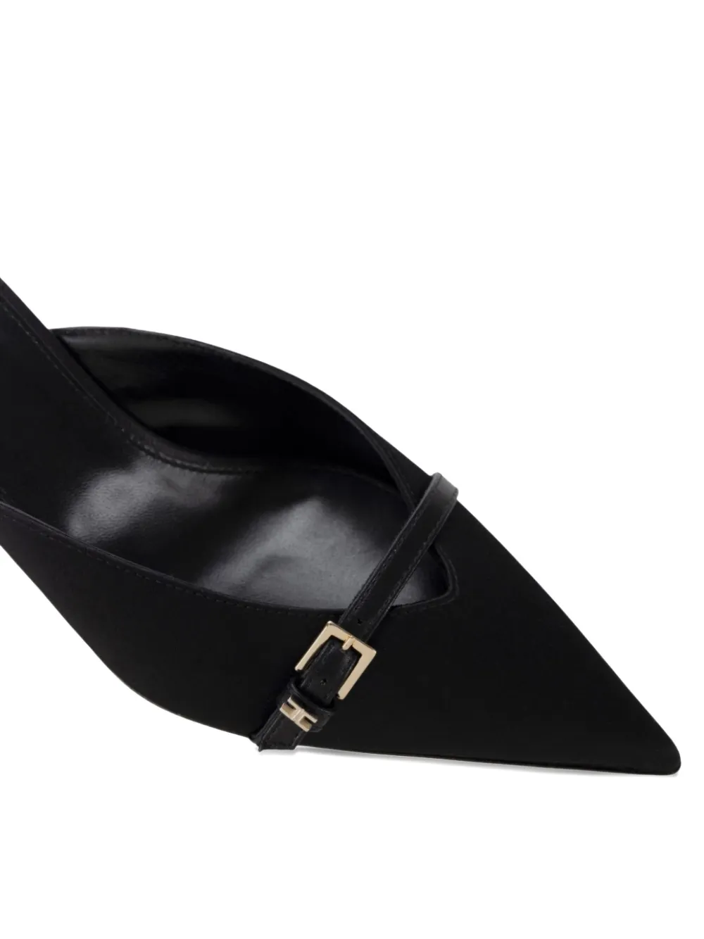 Elisabetta Franchi pointed-toe buckle shoes Zwart
