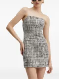 La Mania Bella tweed strapless mini dress - Black