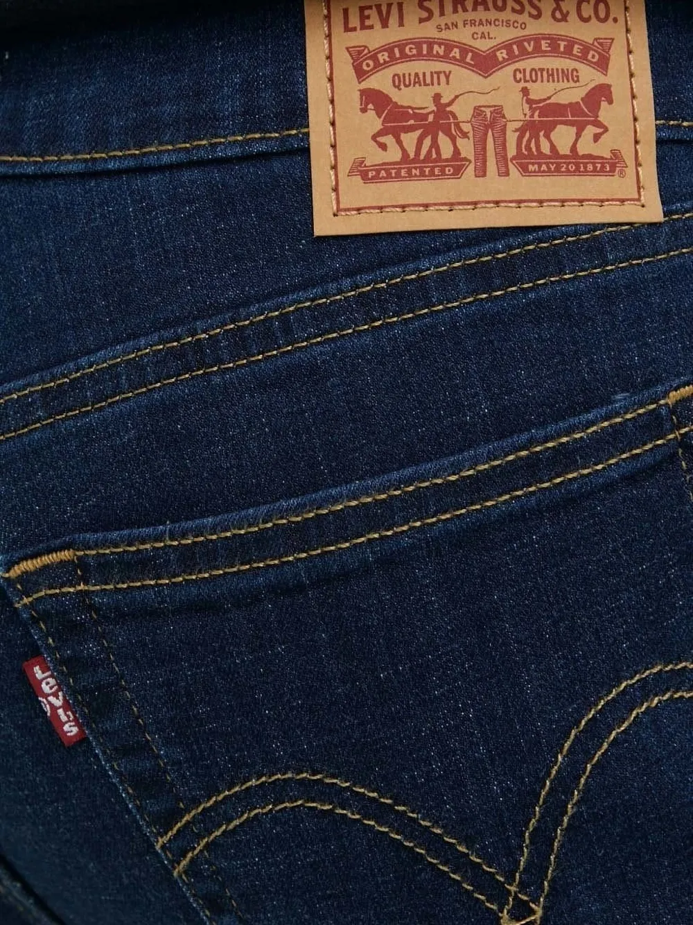 Levi's contrast-stitch denim jeans - Blauw