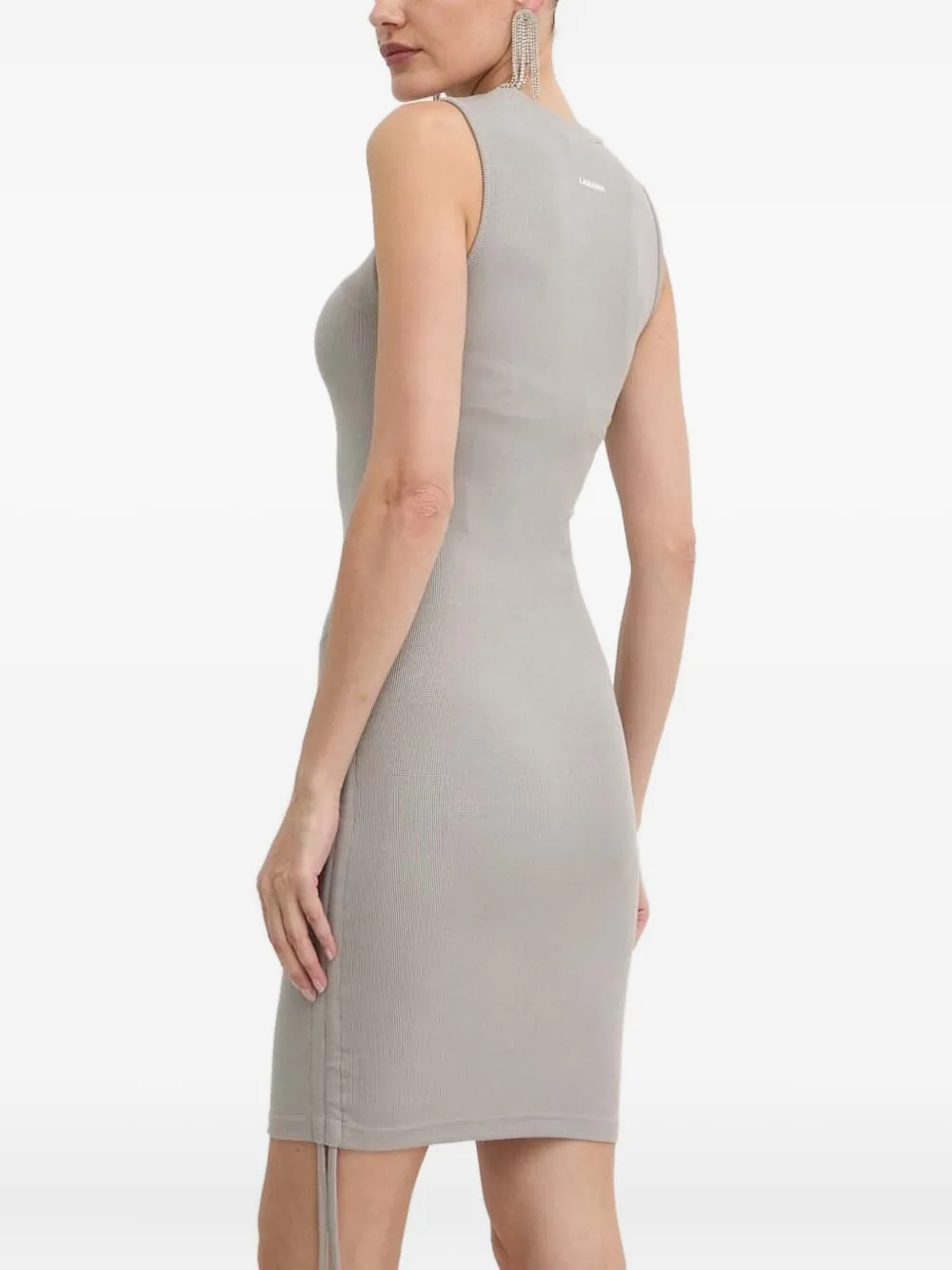 La Mania Mini-jurk met trekkoorddetail Grijs