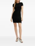 La Mania ribbed short-sleeved mini dress - Blue