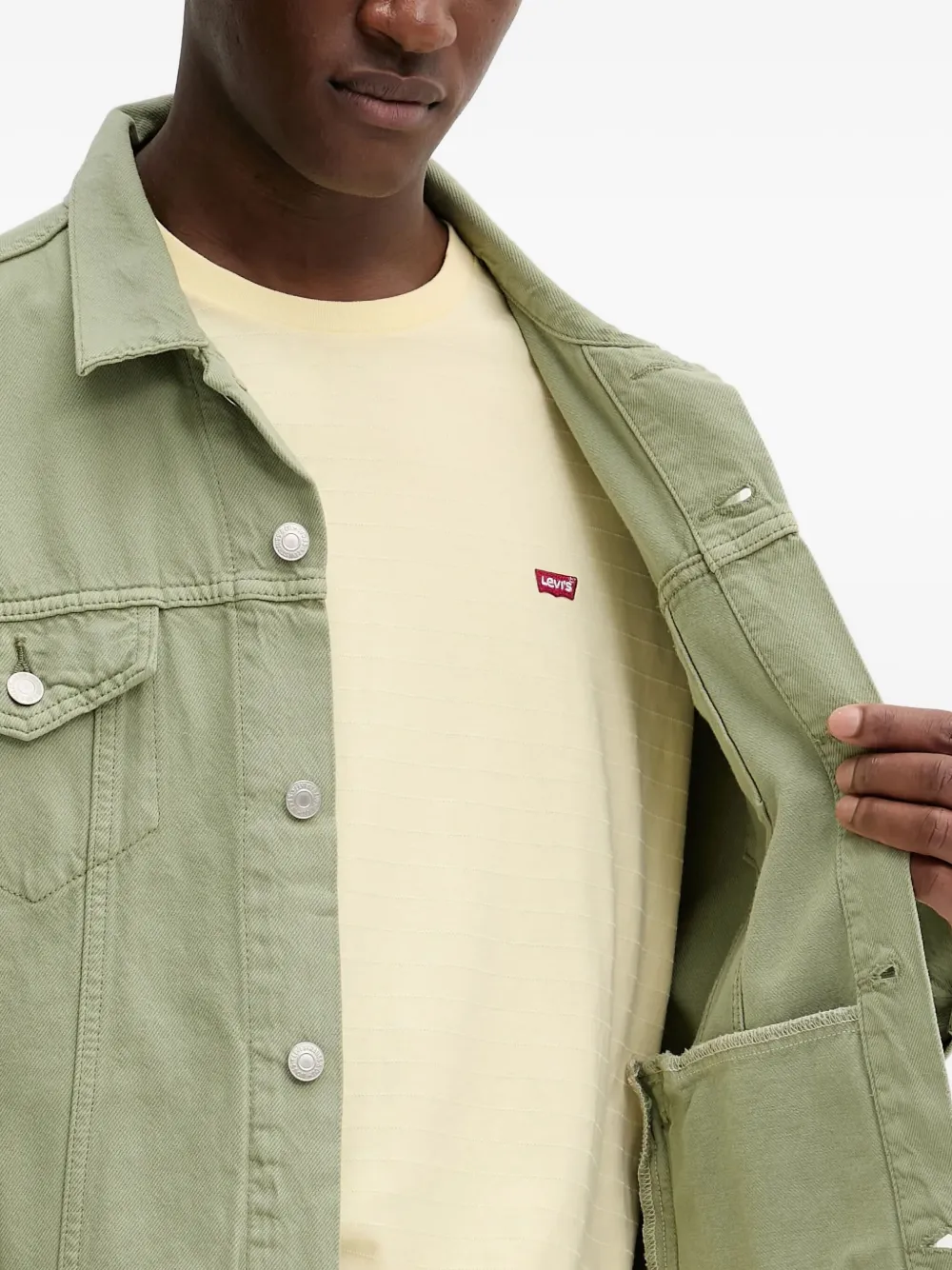 Levi's Button-fastening Denim Jacket In Green