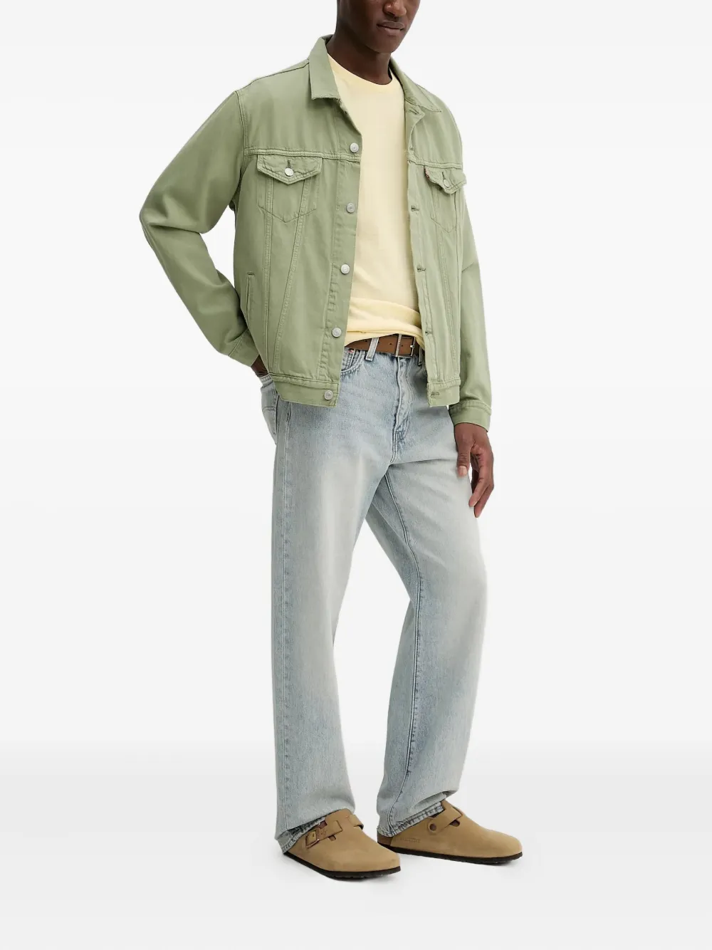 Levi's Button-fastening Denim Jacket In Green