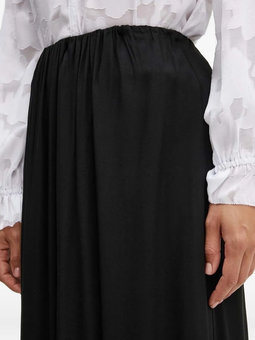 La Mania High waist plooirok Zwart