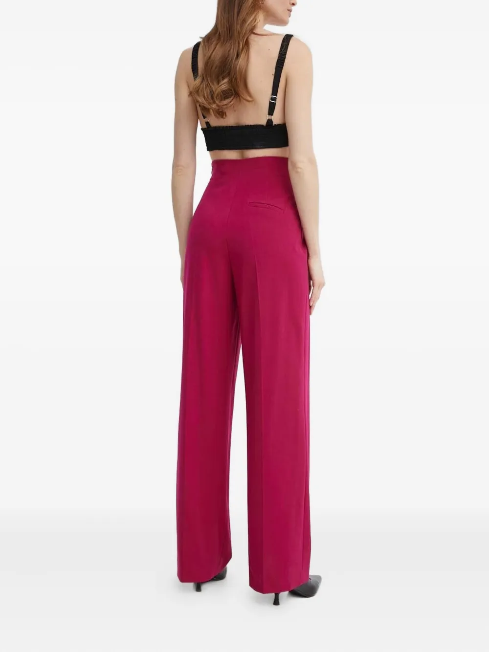 La Mania Broek met geplooide voorkant - Roze