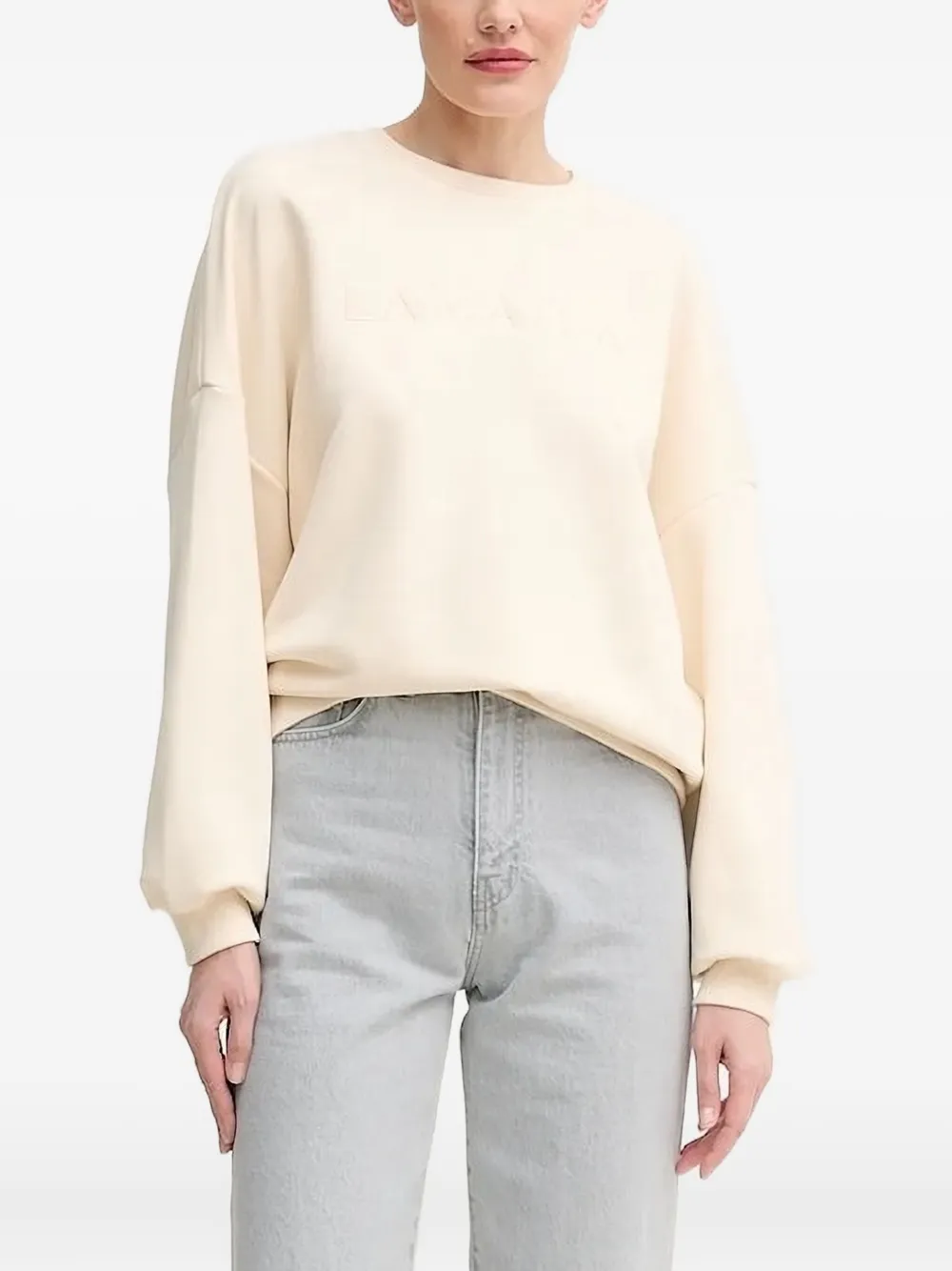 La Mania Front Logo-detail Sweatshirt In Neutral