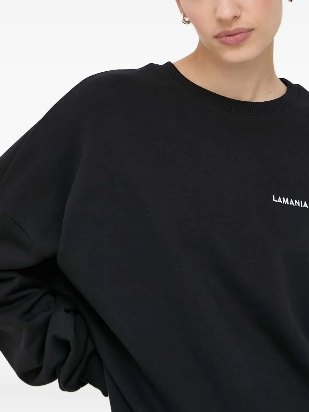 La Mania Sweater met geborduurd logo Zwart