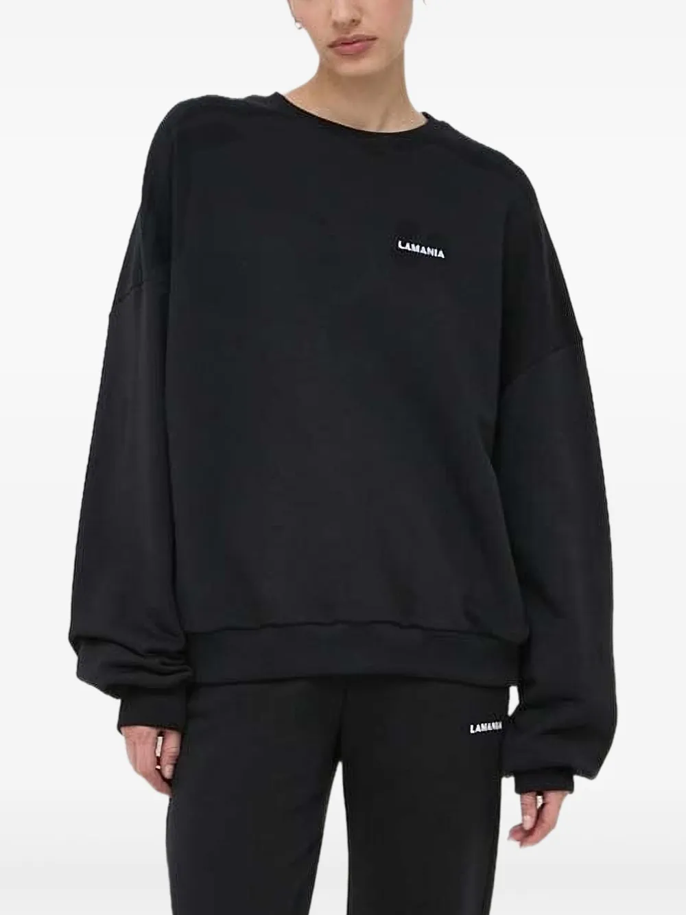 La Mania Logo-embroidered Sweatshirt In Black