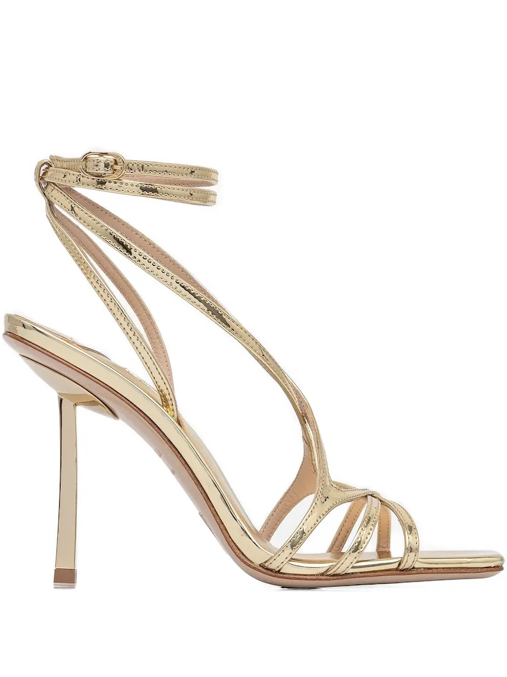 Le Silla metallic leather heeled sandals